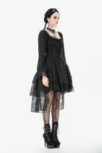 Load image into Gallery viewer, Romantic Gothic Lace High-Low Tiered Dress DW1138