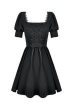 Load image into Gallery viewer, Gothic Lace Square-Neck Puff Sleeve Dress DW1140 - Gothlolibeauty