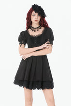 Load image into Gallery viewer, Gothic Lace Square-Neck Puff Sleeve Dress DW1140 - Gothlolibeauty