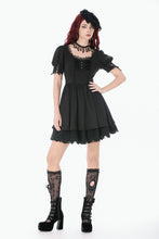 Load image into Gallery viewer, Gothic Lace Square-Neck Puff Sleeve Dress DW1140 - Gothlolibeauty