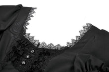 Load image into Gallery viewer, Gothic Lace Square-Neck Puff Sleeve Dress DW1140 - Gothlolibeauty