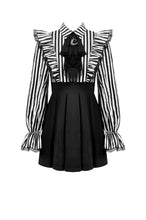 Load image into Gallery viewer, Lolita Dark Striped Preppy Dress DW1141