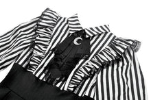 Load image into Gallery viewer, Lolita Dark Striped Preppy Dress DW1141