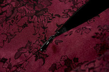 Load image into Gallery viewer, Gothic Red Rose Asymmetric Layered Lace Ruffle dress DW1142