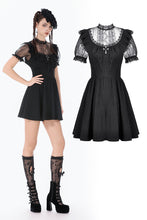 Load image into Gallery viewer, Dark Lace-Framed Silhouette Dress DW1143 - Gothlolibeauty