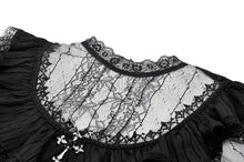 Load image into Gallery viewer, Dark Lace-Framed Silhouette Dress DW1143 - Gothlolibeauty