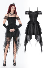 Load image into Gallery viewer, Baroque Lace-Tiered Off-Shoulder Dress DW1144 - Gothlolibeauty