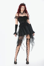 Load image into Gallery viewer, Baroque Lace-Tiered Off-Shoulder Dress DW1144 - Gothlolibeauty