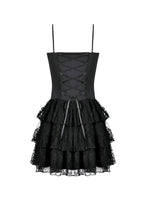 Load image into Gallery viewer, Crimson Shadow Layered Lace Cake Dress DW1146 - Gothlolibeauty