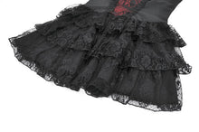 Load image into Gallery viewer, Crimson Shadow Layered Lace Cake Dress DW1146 - Gothlolibeauty