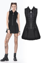 Load image into Gallery viewer, Skull-Collar Tactical Punk Sleeveless Dress DW1147 - Gothlolibeauty