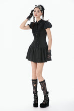 Load image into Gallery viewer, Dark Lolita Bow-Trim Dress DW1148 - Gothlolibeauty