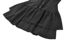 Load image into Gallery viewer, Dark Lolita Bow-Trim Dress DW1148 - Gothlolibeauty