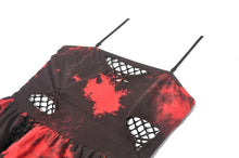Load image into Gallery viewer, Red-Black Tie-Dye Punk Dress DW1149 - Gothlolibeauty