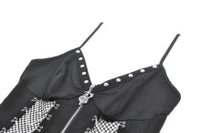Load image into Gallery viewer, Punk Sleeveless Spiked Dress DW1150 - Gothlolibeauty