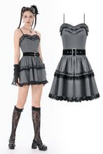 Load image into Gallery viewer, Striped Gothic Mini Dress DW1152 - Gothlolibeauty