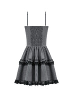 Load image into Gallery viewer, Striped Gothic Mini Dress DW1152 - Gothlolibeauty
