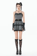 Load image into Gallery viewer, Striped Gothic Mini Dress DW1152 - Gothlolibeauty