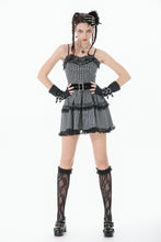 Load image into Gallery viewer, Striped Gothic Mini Dress DW1152 - Gothlolibeauty