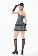 Load image into Gallery viewer, Striped Gothic Mini Dress DW1152 - Gothlolibeauty