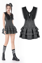 Load image into Gallery viewer, Vintage Striped Ruffle-Tier Dress DW1153 - Gothlolibeauty