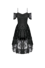Load image into Gallery viewer, Romantic Gothic Lace Layered High-low Dress DW1155 - Gothlolibeauty