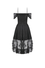 Load image into Gallery viewer, Romantic Gothic Lace Layered High-low Dress DW1155 - Gothlolibeauty