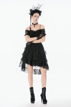 Load image into Gallery viewer, Romantic Gothic Lace Layered High-low Dress DW1155 - Gothlolibeauty