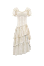 Load image into Gallery viewer, Steampunk Layered Ruffle asymmetrical Dress DW1157 - Gothlolibeauty
