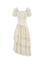 Load image into Gallery viewer, Steampunk Layered Ruffle asymmetrical Dress DW1157 - Gothlolibeauty