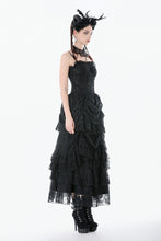 Load image into Gallery viewer, Dark Doll Embroidered Peplum Court Dress DW1158 - Gothlolibeauty