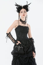 Load image into Gallery viewer, Dark Doll Embroidered Peplum Court Dress DW1158 - Gothlolibeauty