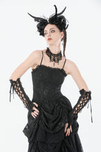 Load image into Gallery viewer, Dark Doll Embroidered Peplum Court Dress DW1158 - Gothlolibeauty