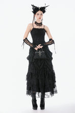 Load image into Gallery viewer, Dark Doll Embroidered Peplum Court Dress DW1158 - Gothlolibeauty