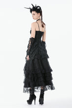 Load image into Gallery viewer, Dark Doll Embroidered Peplum Court Dress DW1158 - Gothlolibeauty