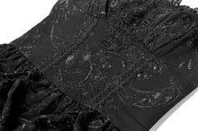 Load image into Gallery viewer, Dark Doll Embroidered Peplum Court Dress DW1158 - Gothlolibeauty