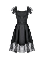 Load image into Gallery viewer, Black Gothic Sweet Bow Lace Lolita Dress DW1159 - Gothlolibeauty