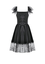 Load image into Gallery viewer, Black Gothic Sweet Bow Lace Lolita Dress DW1159 - Gothlolibeauty