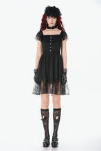 Load image into Gallery viewer, Black Gothic Sweet Bow Lace Lolita Dress DW1159 - Gothlolibeauty