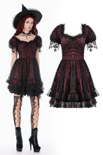 Load image into Gallery viewer, Red Black Lace Priness Dress DW1160 - Gothlolibeauty