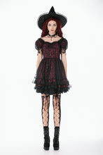 Load image into Gallery viewer, Red Black Lace Priness Dress DW1160 - Gothlolibeauty