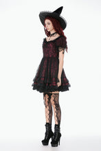 Load image into Gallery viewer, Red Black Lace Priness Dress DW1160 - Gothlolibeauty