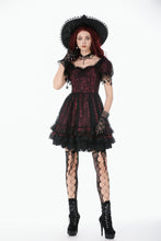 Load image into Gallery viewer, Red Black Lace Priness Dress DW1160 - Gothlolibeauty