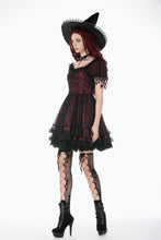 Load image into Gallery viewer, Red Black Lace Priness Dress DW1160 - Gothlolibeauty