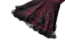 Load image into Gallery viewer, Red Black Lace Priness Dress DW1160 - Gothlolibeauty