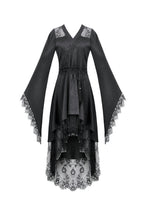 Load image into Gallery viewer, Black Gothic Kimono Tail Dress DW1163 - Gothlolibeauty