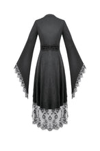 Load image into Gallery viewer, Black Gothic Kimono Tail Dress DW1163 - Gothlolibeauty