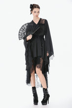 Load image into Gallery viewer, Black Gothic Kimono Tail Dress DW1163 - Gothlolibeauty