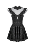 Load image into Gallery viewer, Dark Sacred Lace High-Neck Gothic Dress DW1164