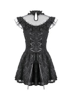 Load image into Gallery viewer, Dark Sacred Lace High-Neck Gothic Dress DW1164
